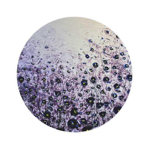 Aubergine Aura Floor Art - Kezic Gallery