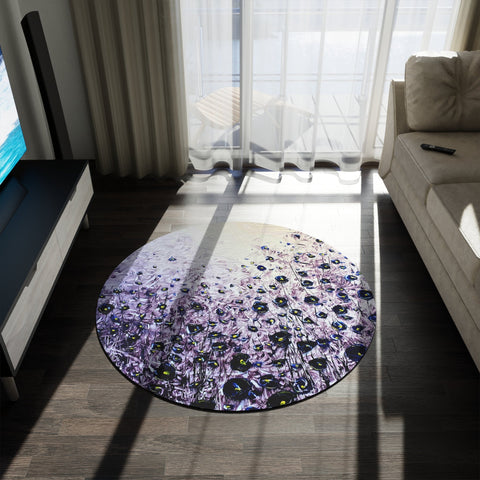 Aubergine Aura Floor Art - Kezic Gallery