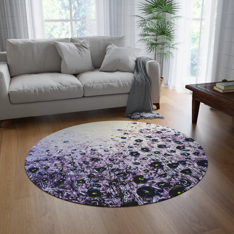 Aubergine Aura Floor Art - Kezic Gallery