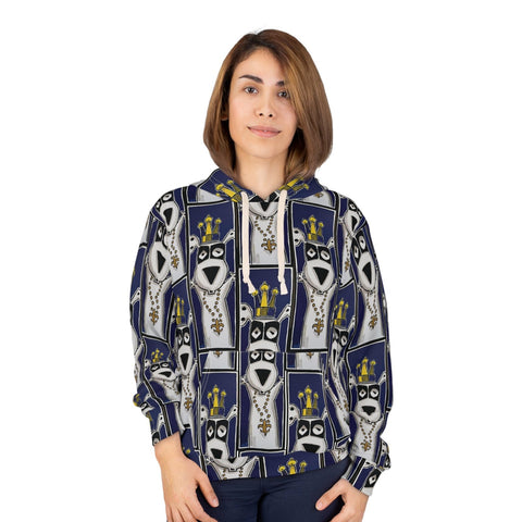 Royal Jester Hoodie — Playful Graphic Pullover