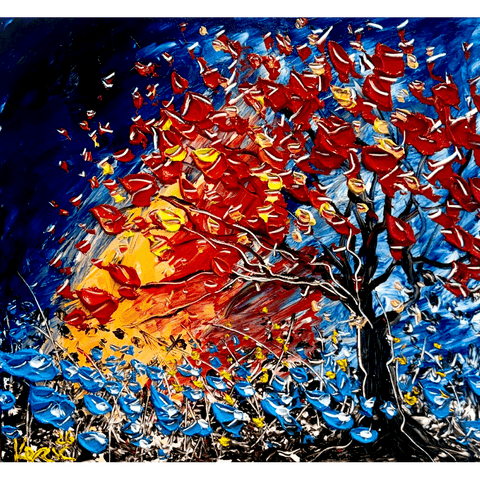 Fiery Vista II 24x24
