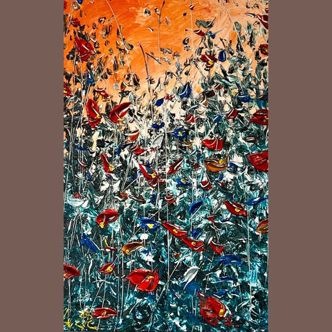 Peach Blush Bloom 24x45