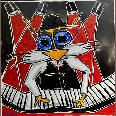 Cool Cat on the Keys 36x36