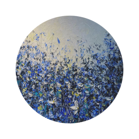 Hues of Blues Floor Art - Kezic Gallery