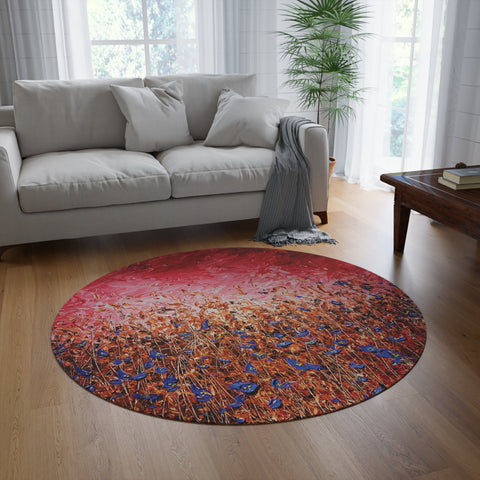 Vermilion Vista Floor Art - Kezic Gallery