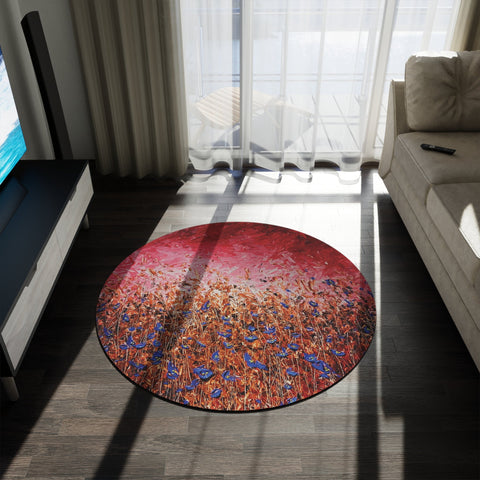 Vermilion Vista Floor Art - Kezic Gallery