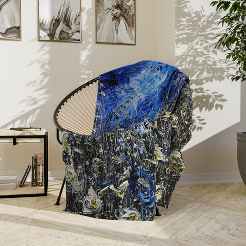 Wild Meadow Blues Blanket - Kezic Gallery